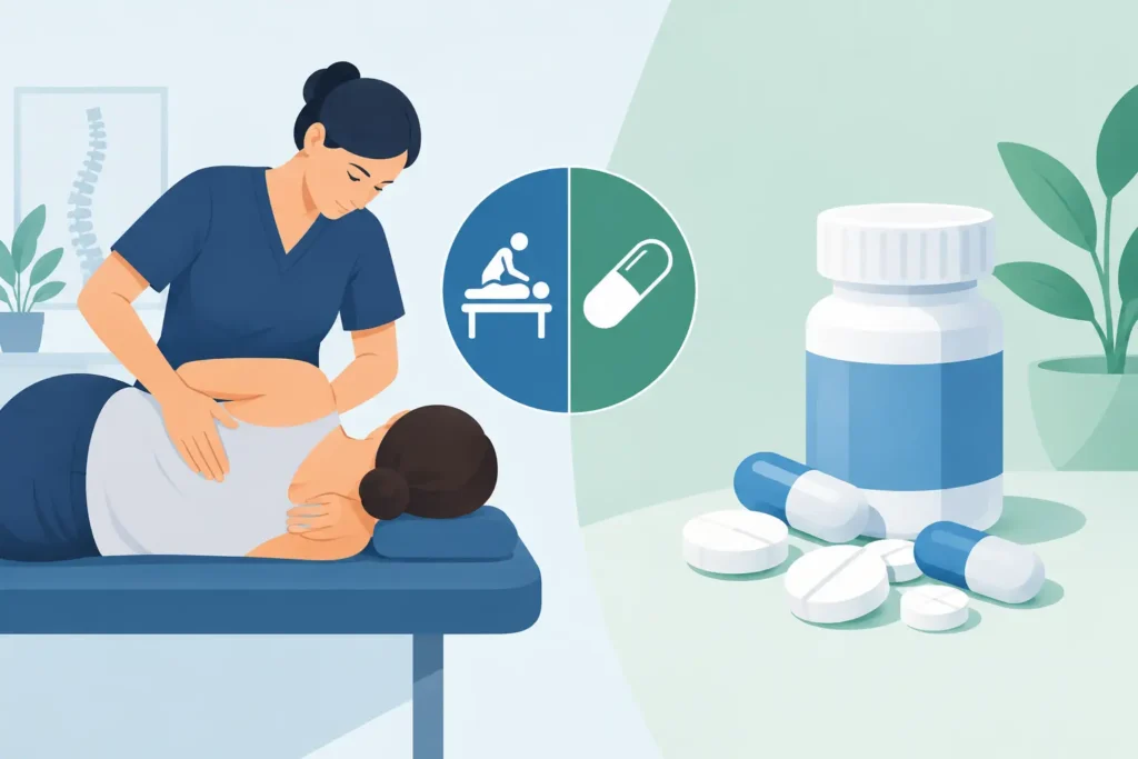 Manual Therapy Versus Pain Medication Compared